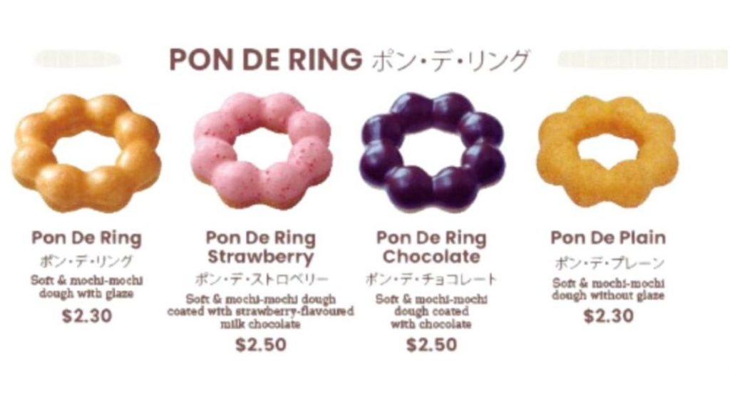 Mister Donut Menu - Pon De Ring